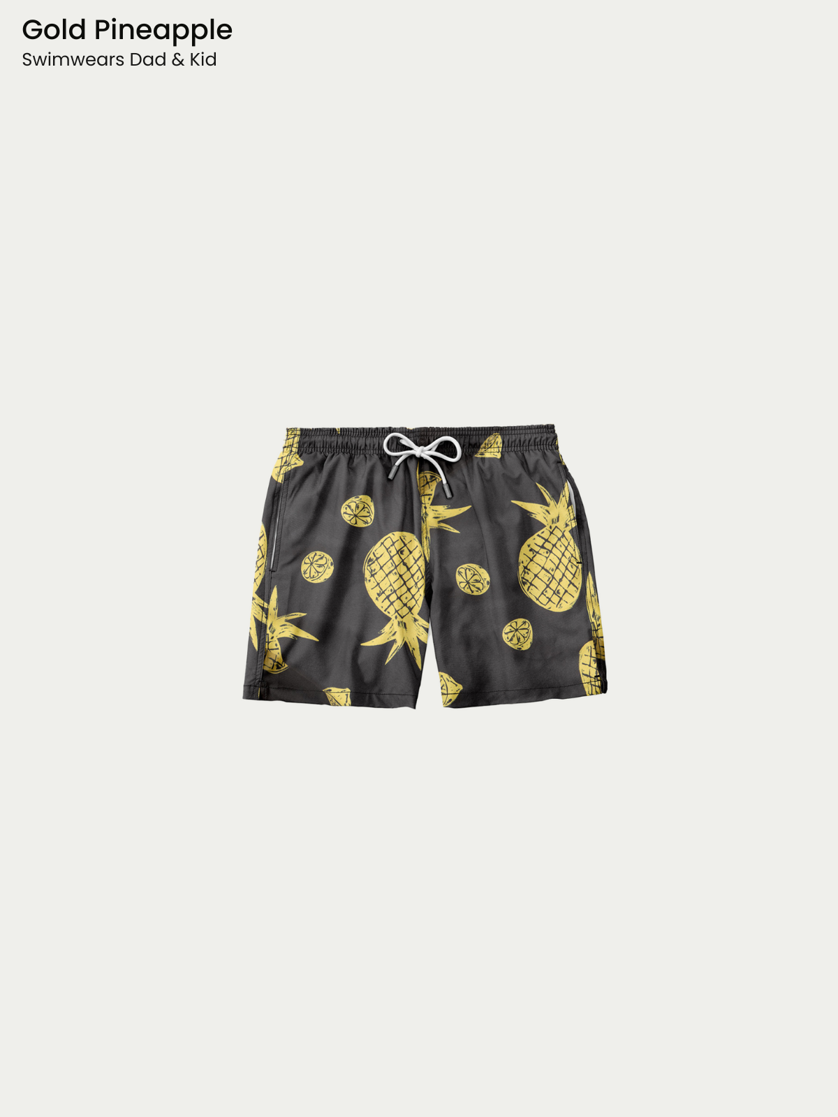 Traje de Baño para Niño Secado Rápido - Bañador Gold Pineapple - Essential Collection de 1 a 12 años