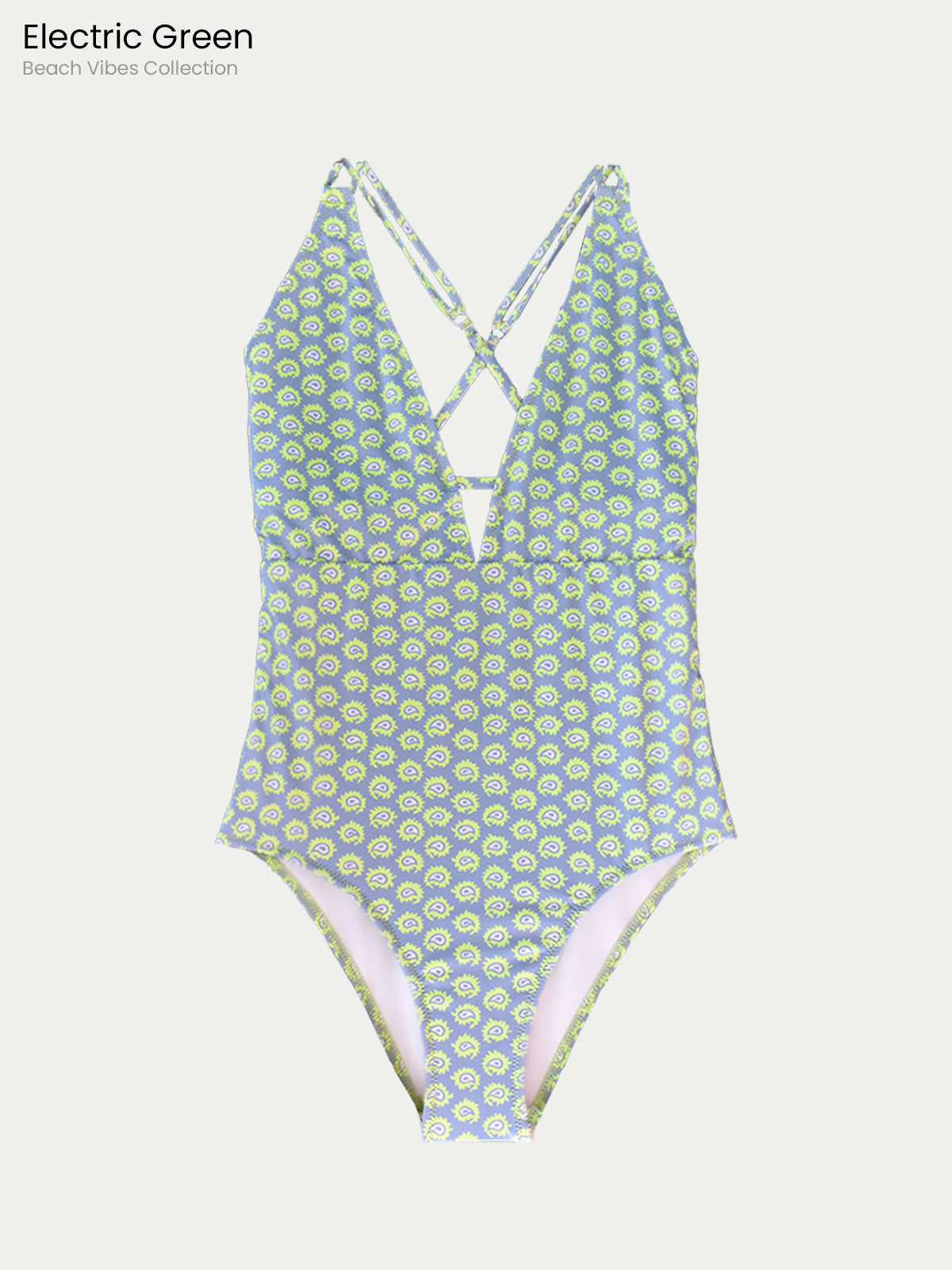 Traje de Baño Mujer - Electric Green Beach Vibes Collection - Secado Rápido