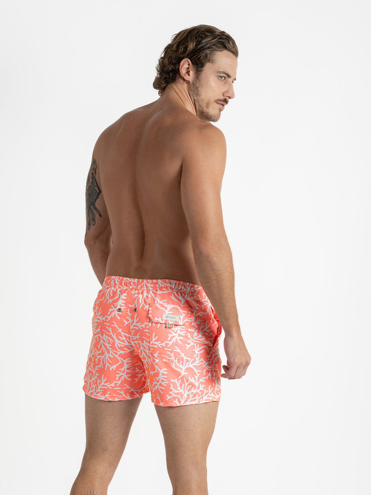 Traje de Baño para Hombre Secado Rápido - Bañador Coral Salmon - New Collection S – XXXL