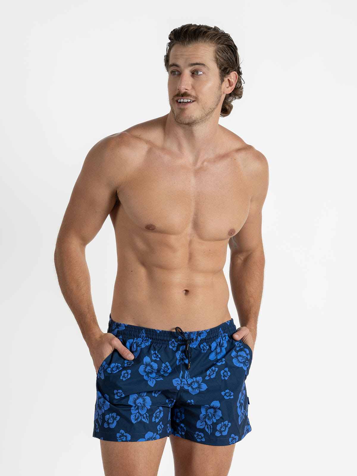 Traje de Baño para Hombre Secado Rápido - Premium Hawaiian Blue - Premium Collection S – XXL