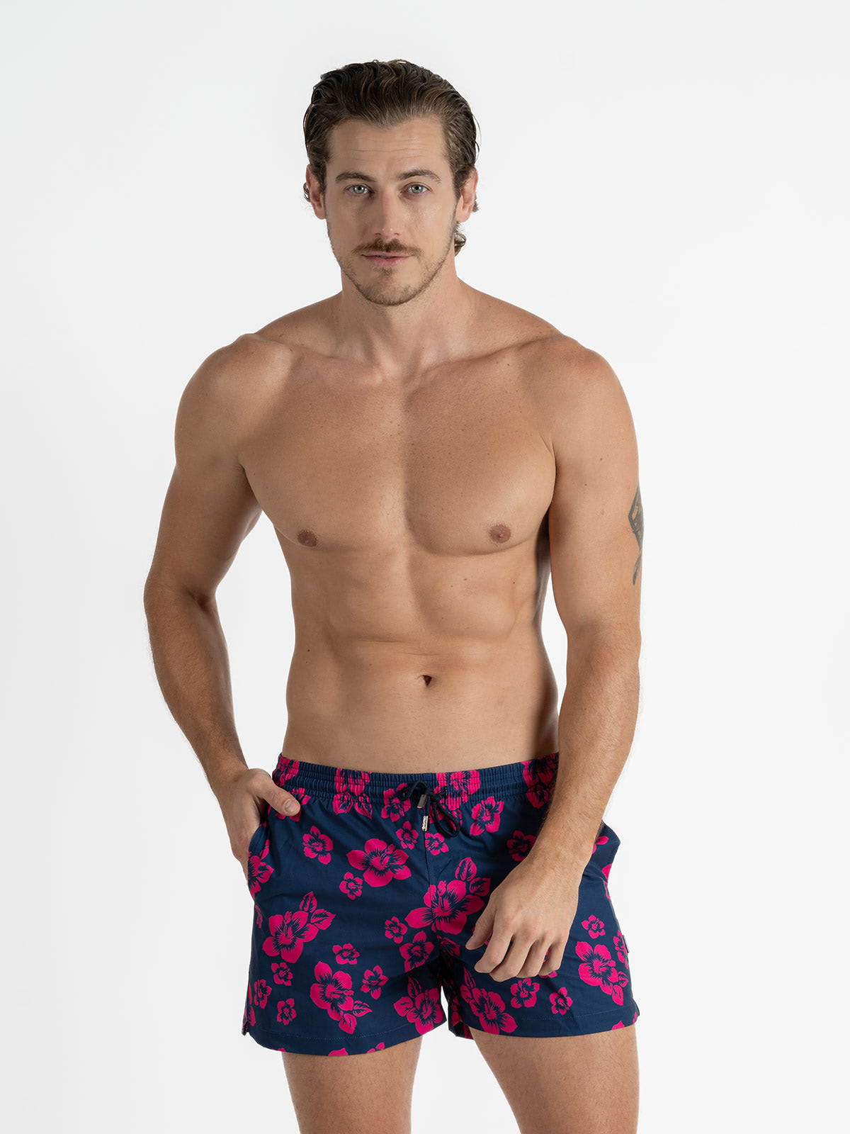 Traje de Baño para Hombre Secado Rápido - Premium Hawaiian Pink - Premium Collection S – XXL