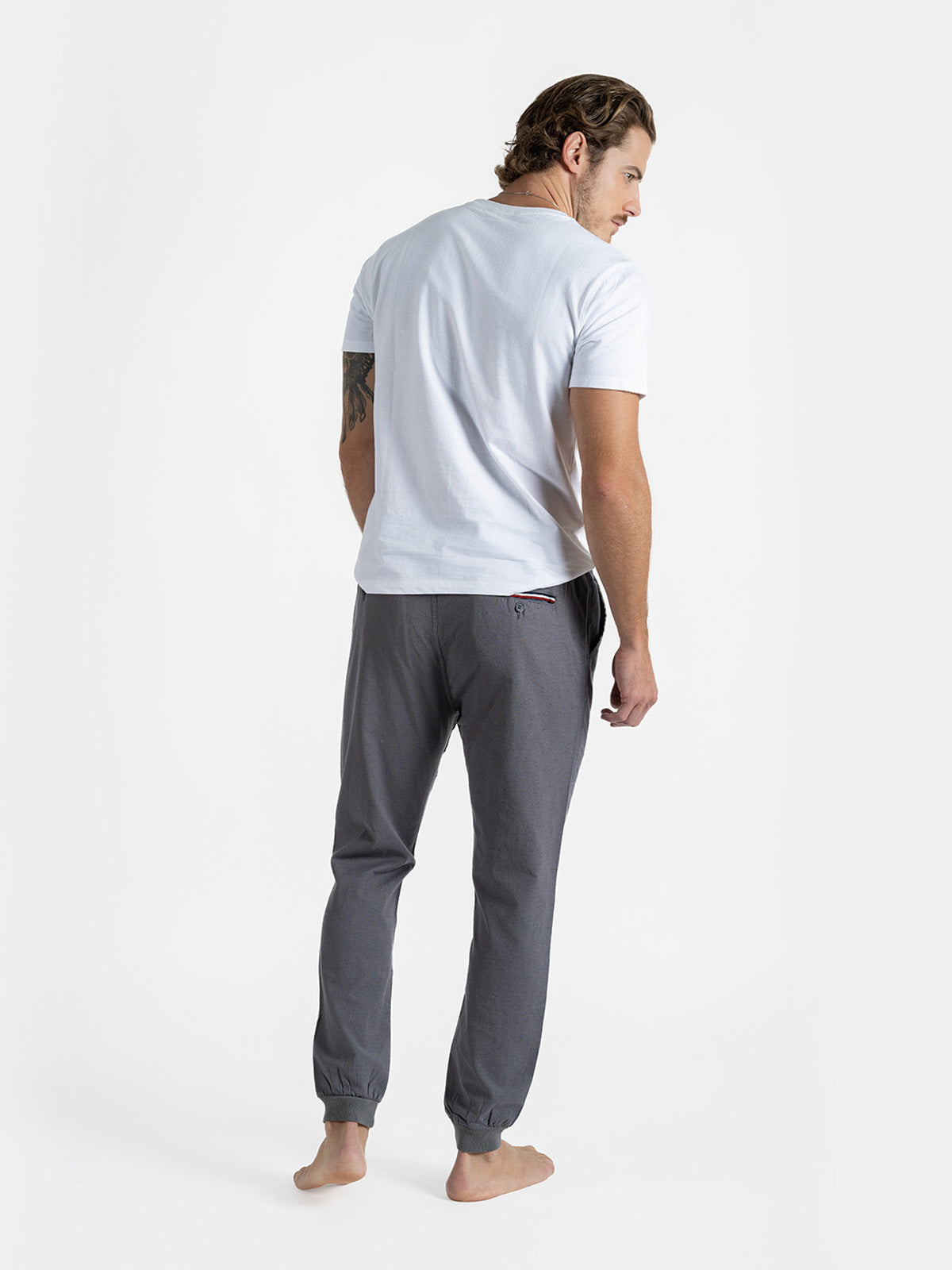 Jogger para hombre adulto - Jogger de Lino Gris - Pura Vida