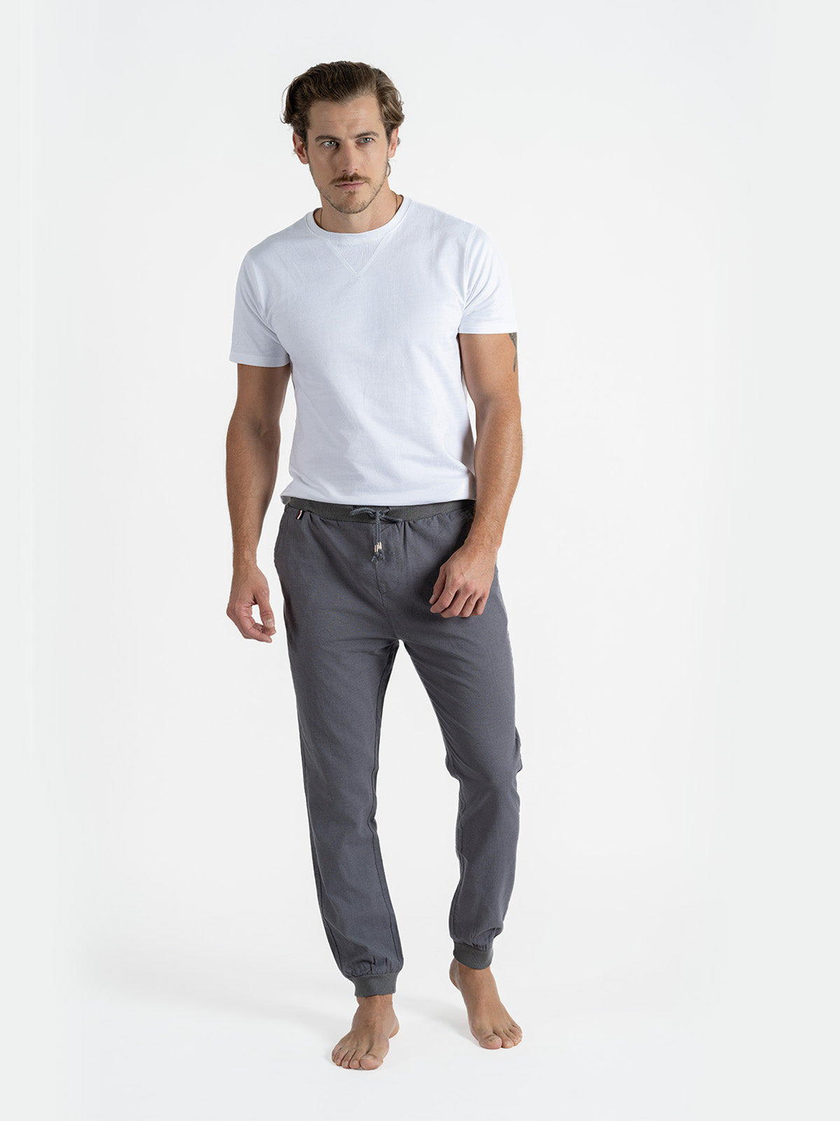 Jogger para hombre adulto - Jogger de Lino Gris - Pura Vida