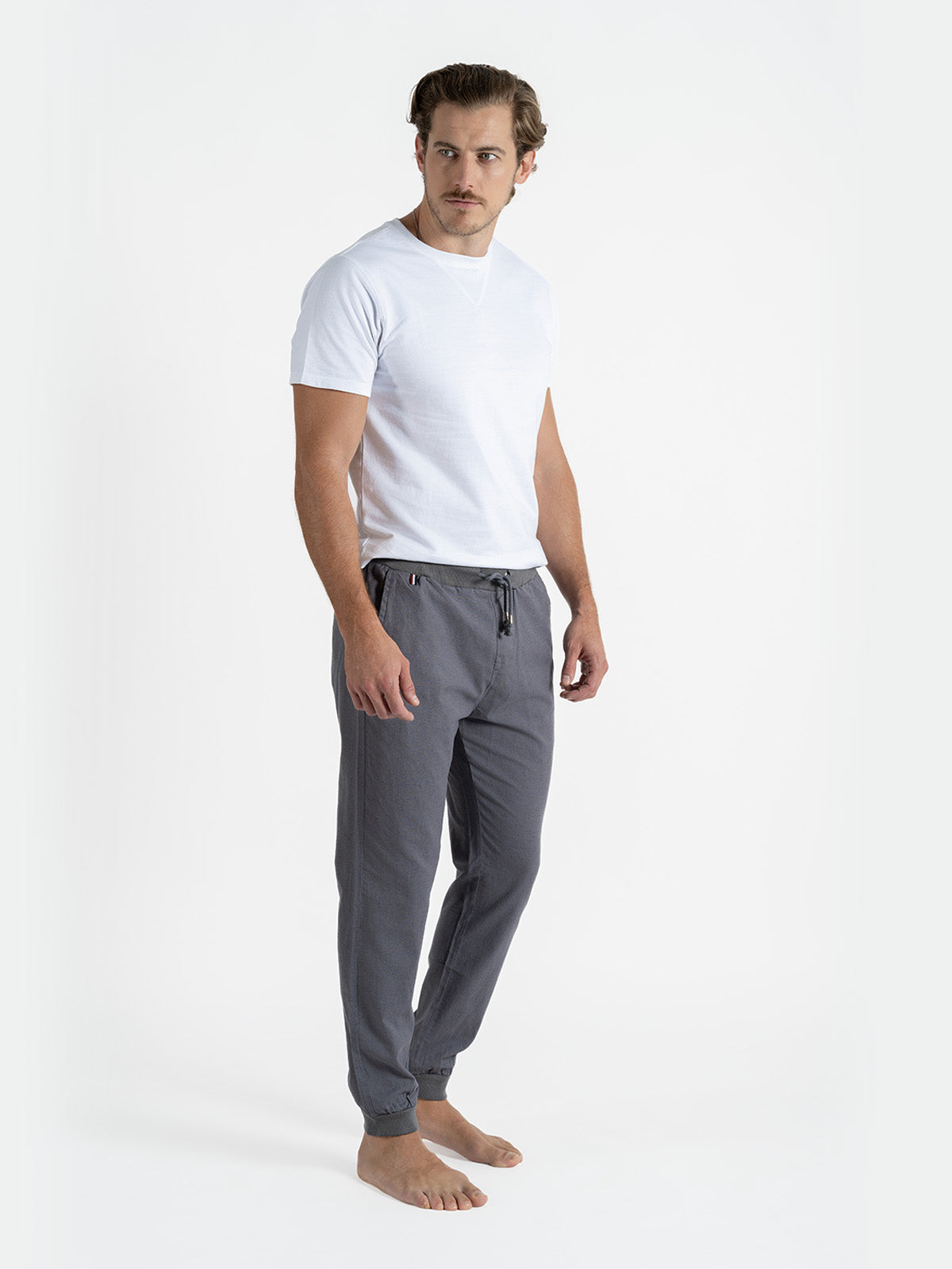 Jogger para hombre adulto - Jogger de Lino Gris - Pura Vida