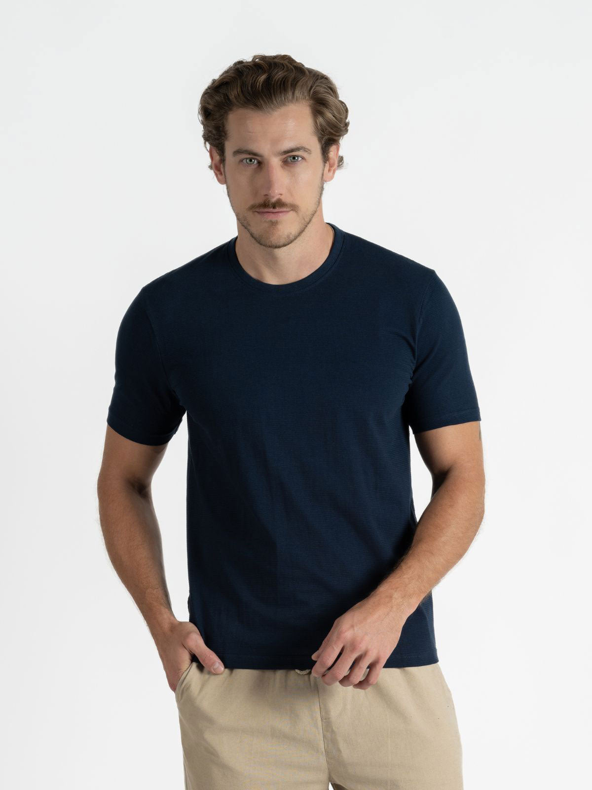 Playera para Hombre - Playera Cuello Redondo Marino