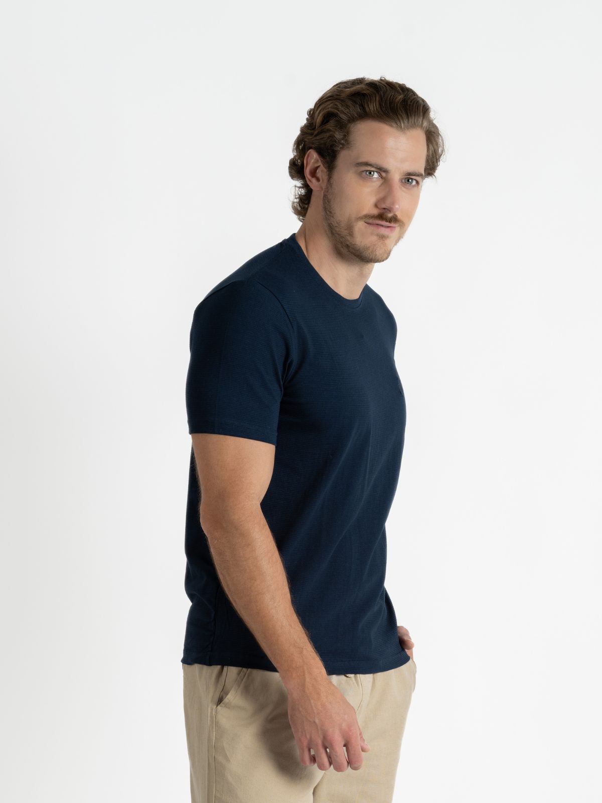 Playera para Hombre - Playera Cuello Redondo Marino