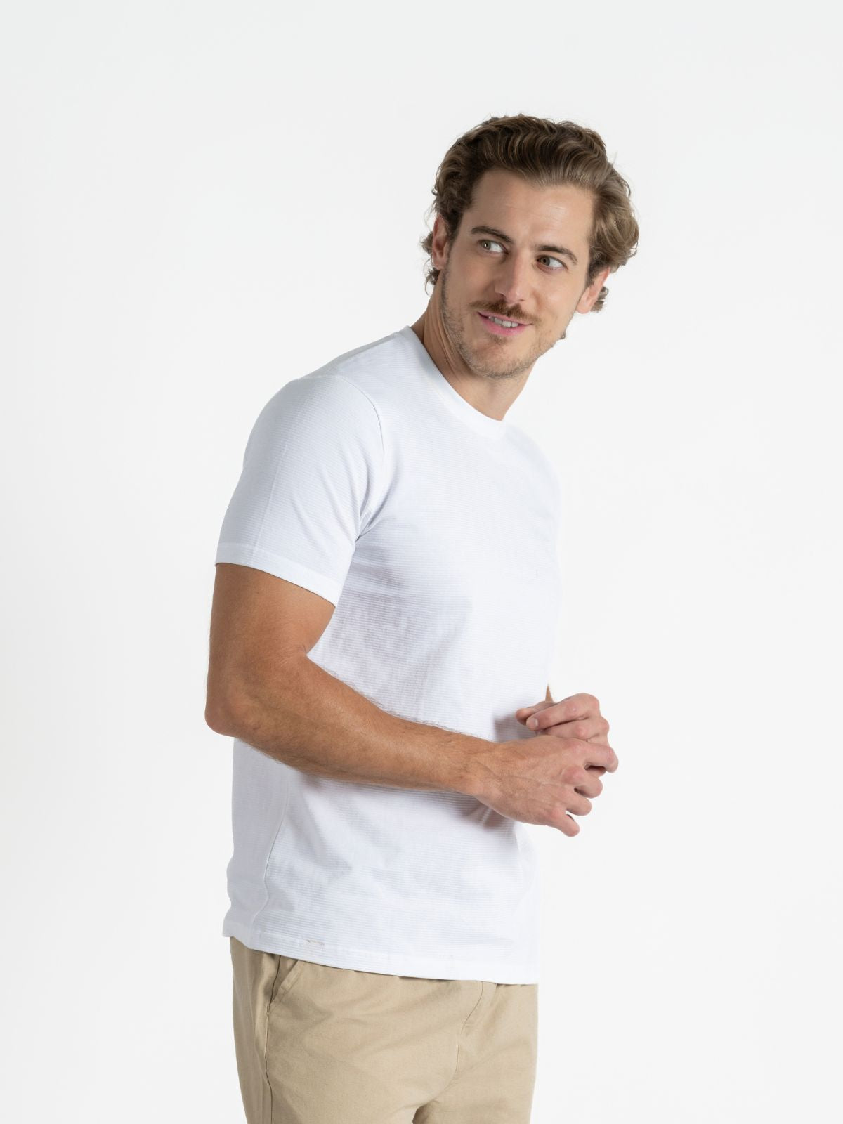 Playera para Hombre - Playera Cuello Redondo Blanco