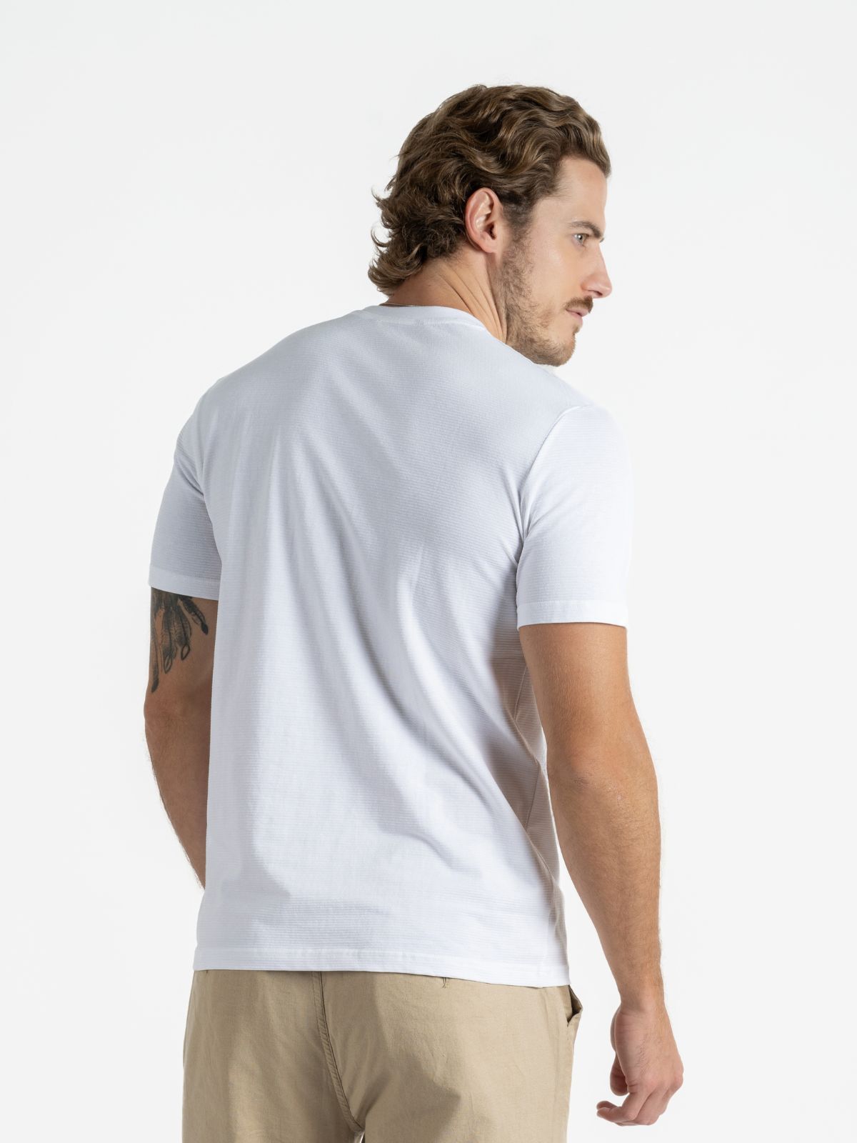 Playera para Hombre - Playera Cuello Redondo Blanco