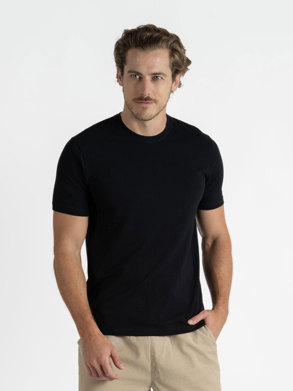 Playera para Hombre - Playera Cuello Redondo Negro