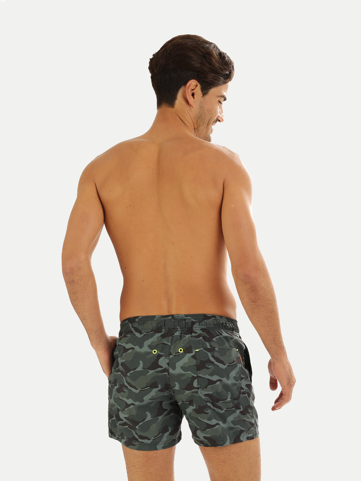 Traje de Baño para Hombre Secado Rápido Bolsillos - Bañador Army Green Short - Collection XS – XXXL