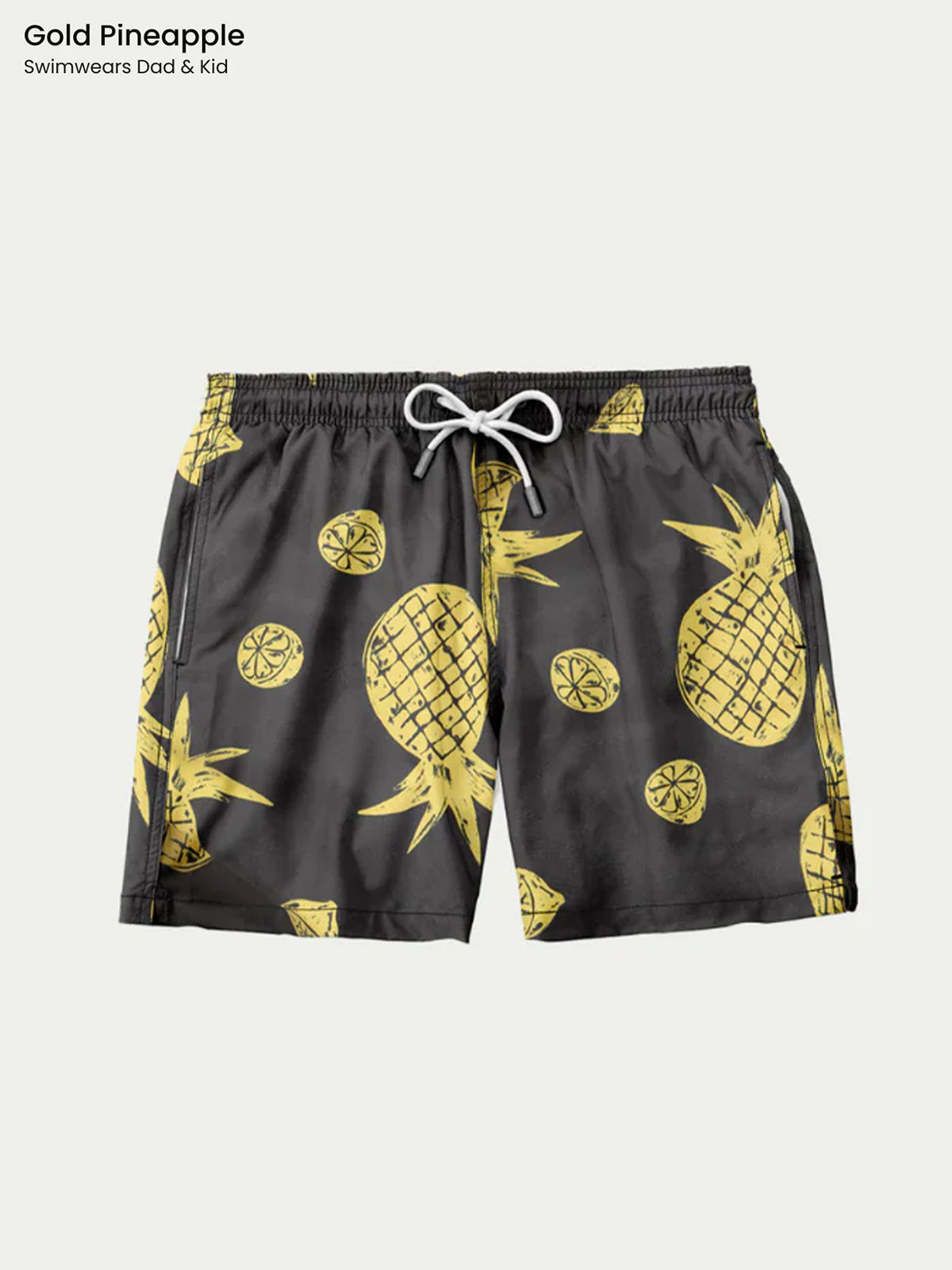 Traje de Baño Hombre - Bañador Gold Pineapple - Essential Collection S – XXL