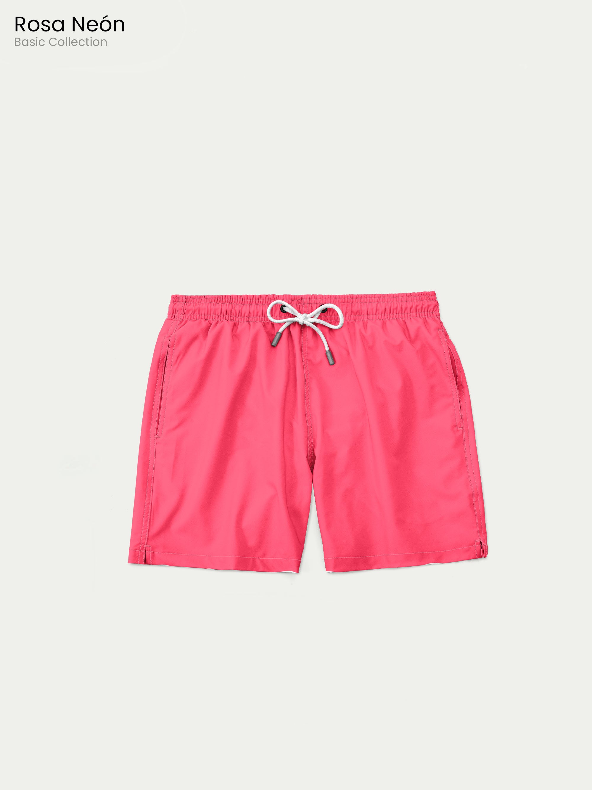 Traje de Baño Niño - Basic Rosa Neon - Secado Rápido