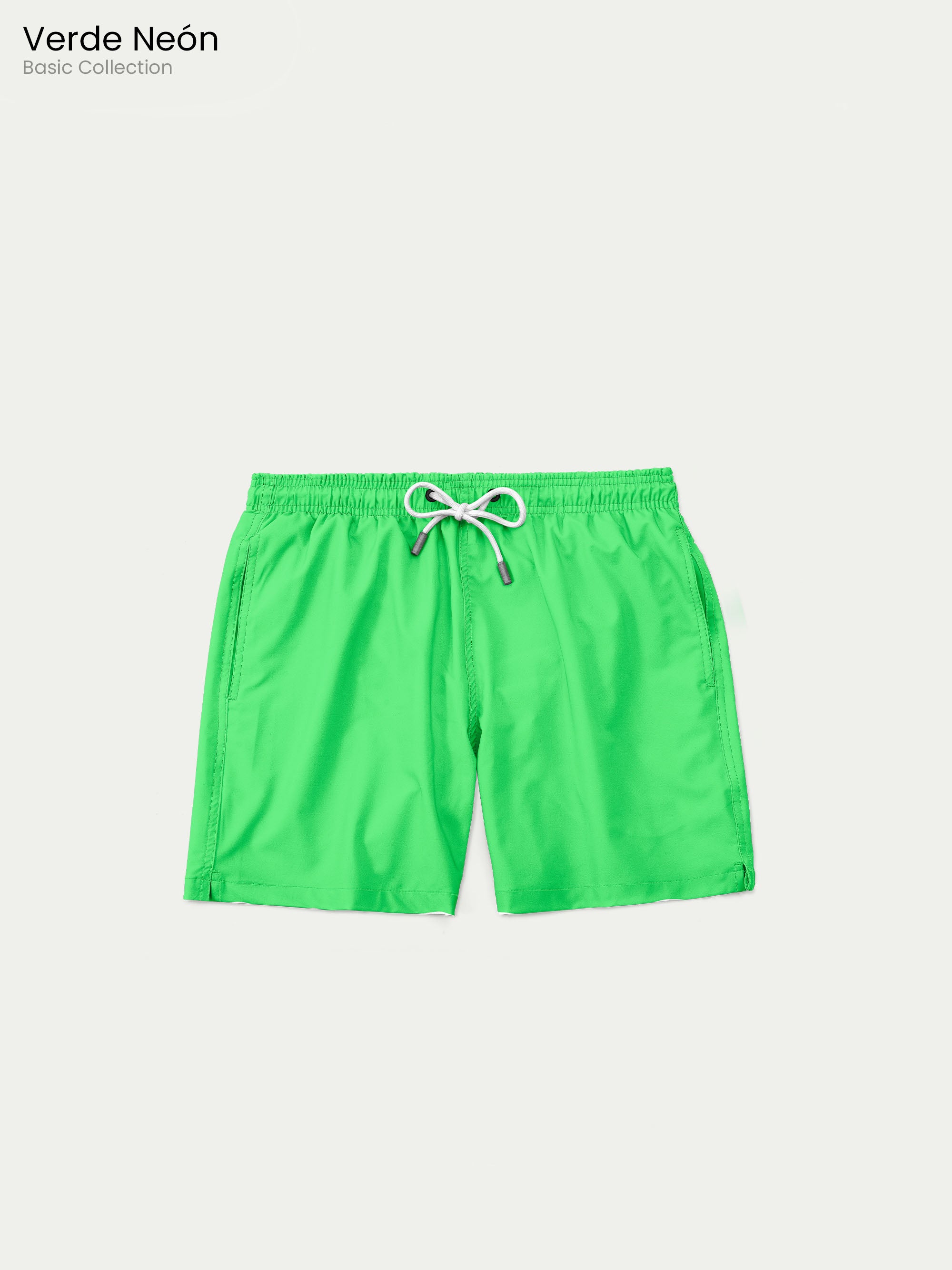 Traje de Baño Niño - Basic Verde Neon - Secado Rápido