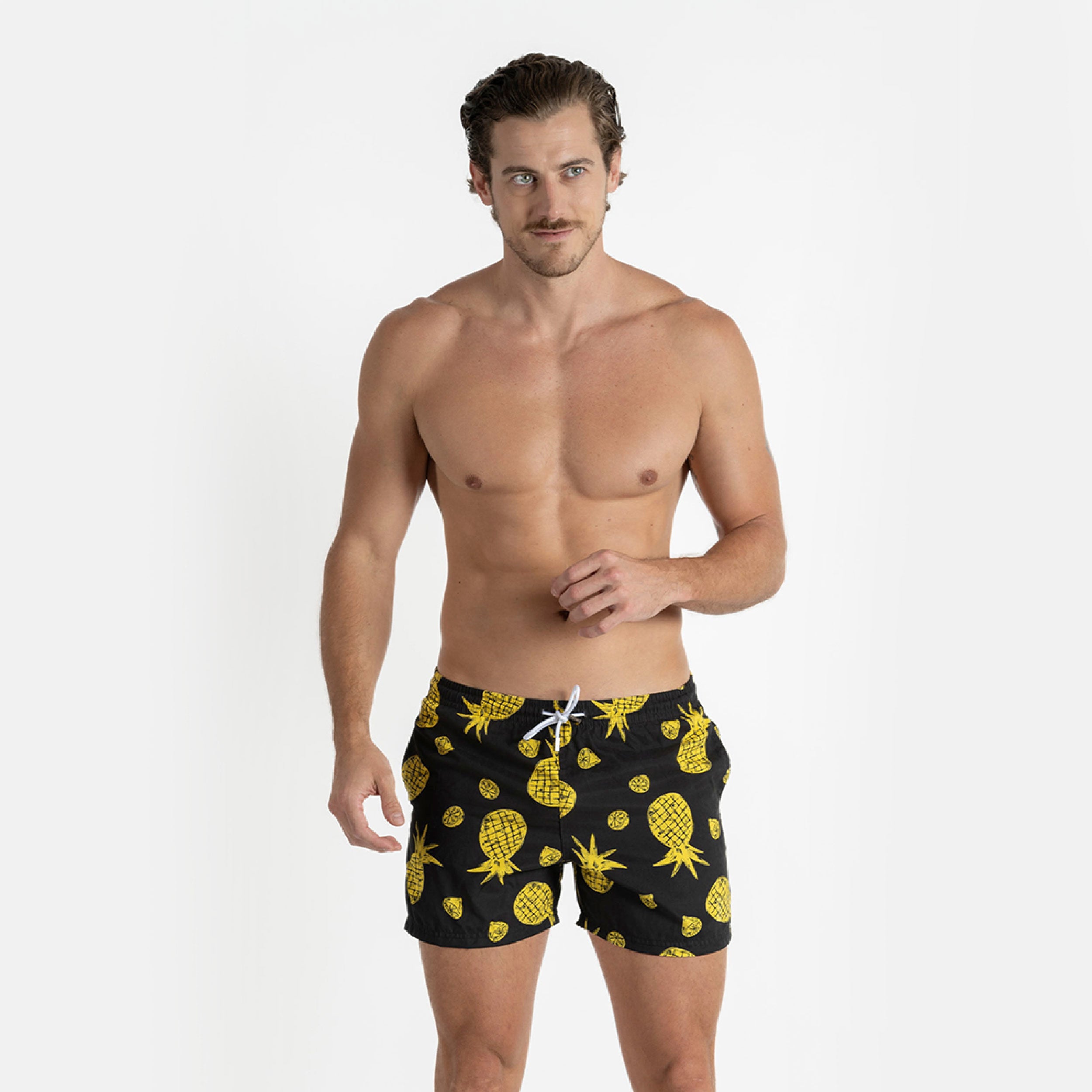 Traje de Baño Hombre - Bañador Gold Pineapple - Essential Collection S – XXL