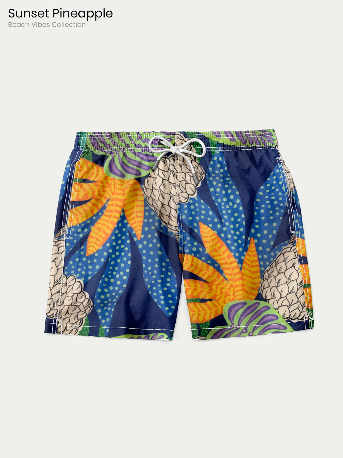 Traje de Baño para Hombre Secado Rápido - Sunset Pineapple - Beach Vibes Collection S – XXXL