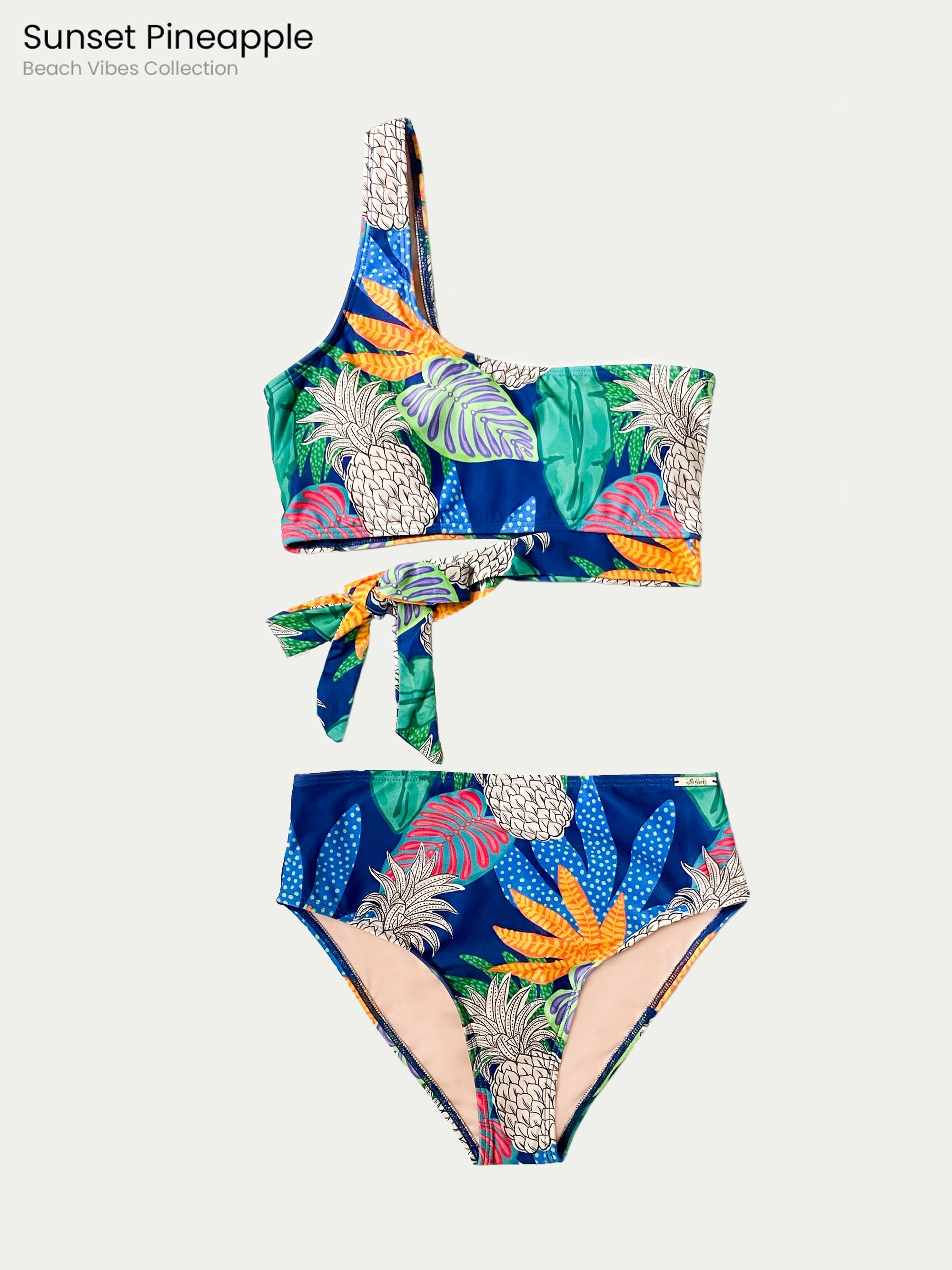 Traje de Baño Mujer - Sunset Pineapple Bikini Beach Vibes Collection - Secado Rápido