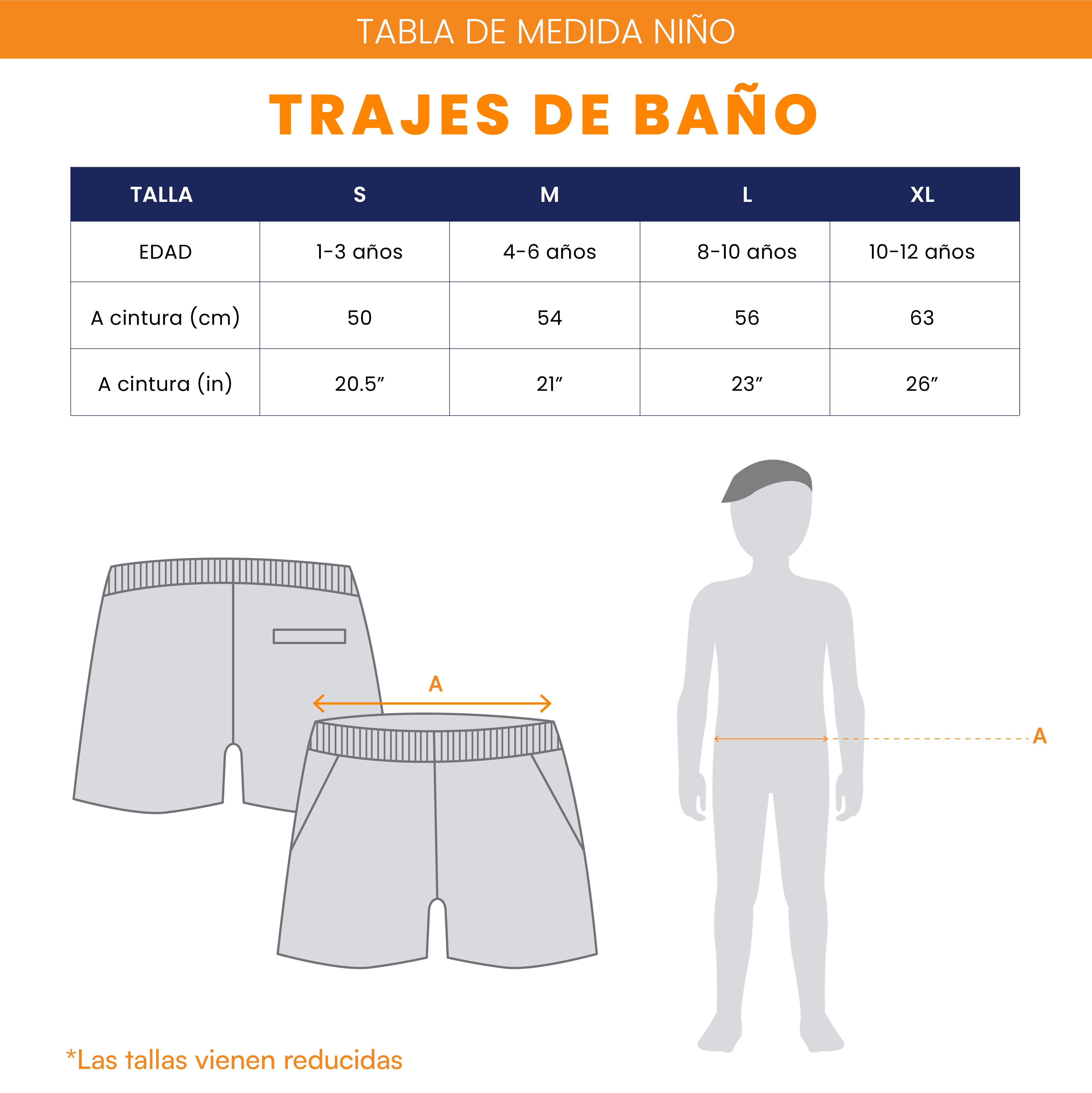 Traje de Baño Niño - Basic Amarillo Neon - Secado Rápido