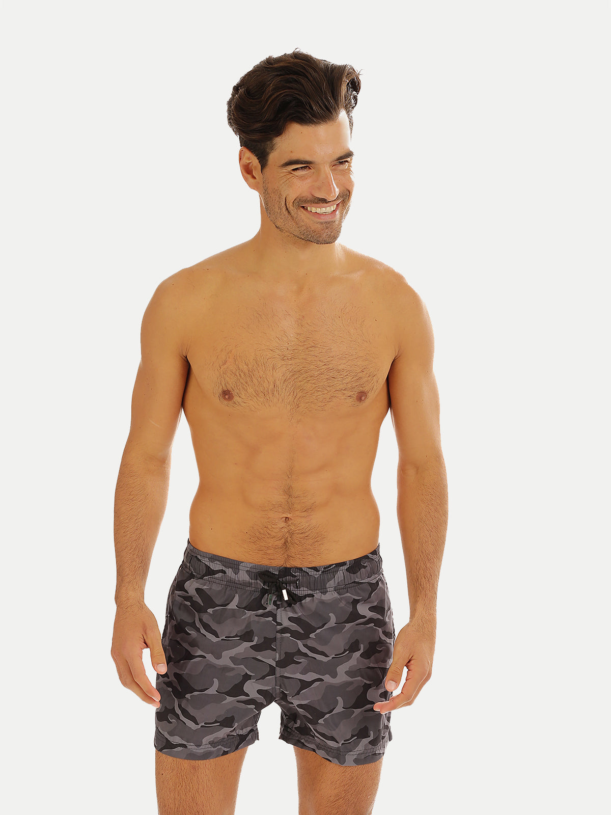 Traje de Baño para Hombre Secado Rápido Bolsillos - Bañador Army Gray Short - Collection XS – XXXL