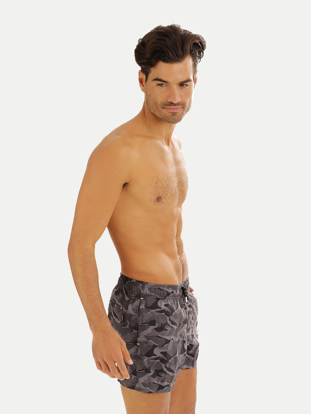 Traje de Baño para Hombre Secado Rápido Bolsillos - Bañador Army Gray Short - Collection XS – XXXL