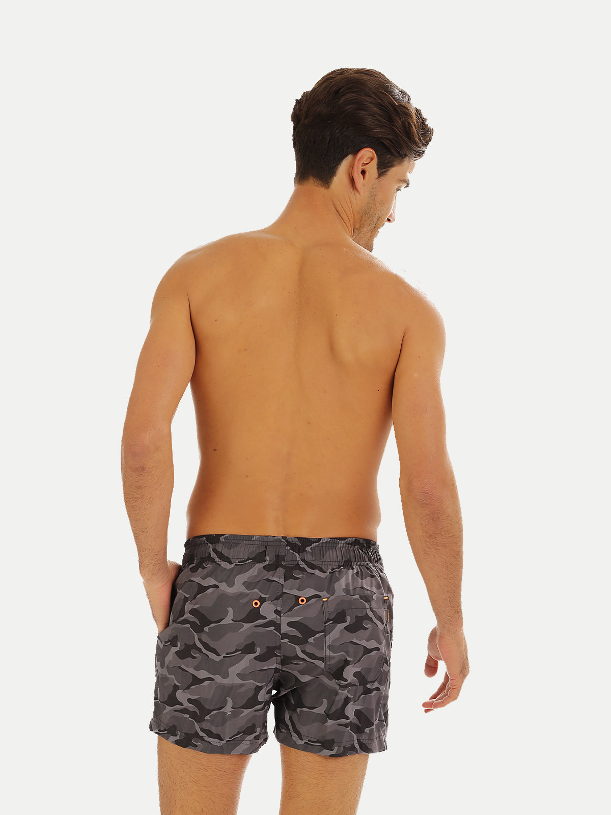 Traje de Baño para Hombre Secado Rápido Bolsillos - Bañador Army Gray Short - Collection XS – XXXL