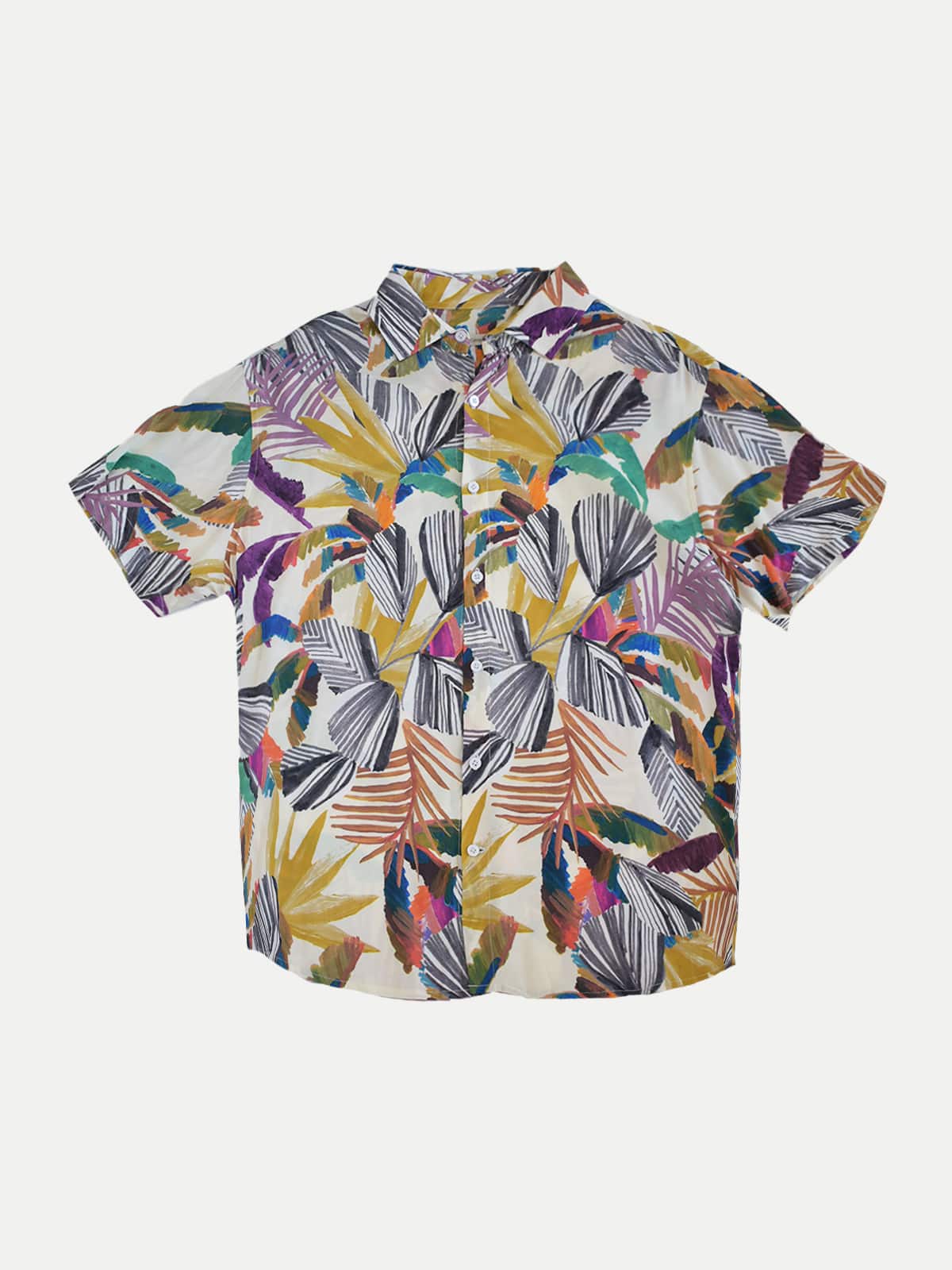 Camisa Viscosa para Adulto - Neon Plants White - 2022