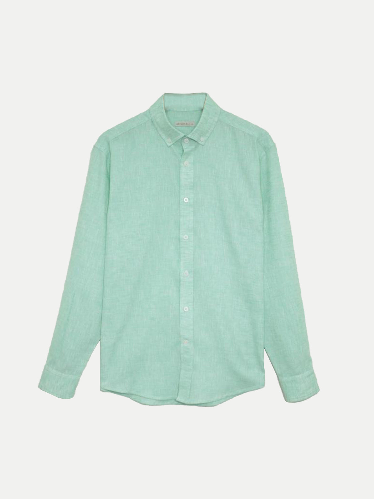 Camisa de Lino Look para Hombre - Manga Larga Mint