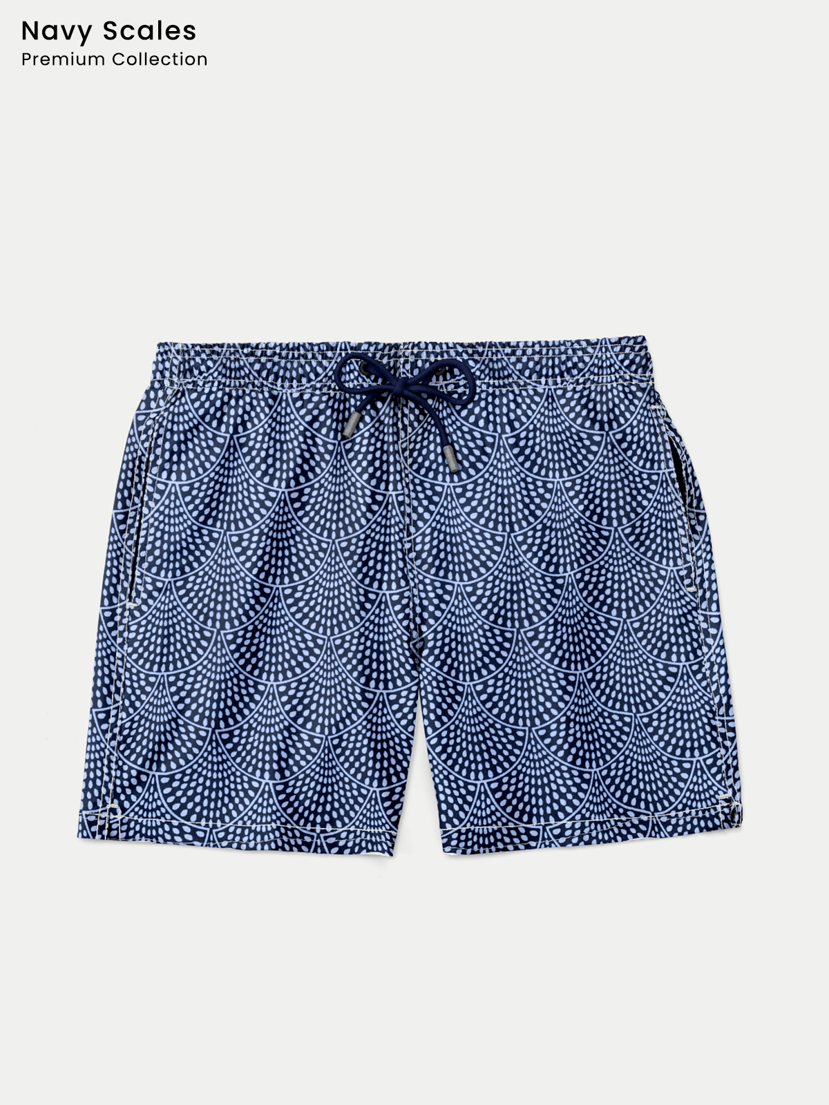 Traje de Baño Hombre - Bañador Navy Scales Premium Short - Fácil Secado