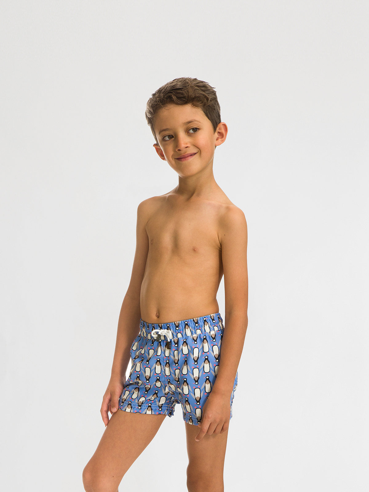 Traje de Baño Niño - Bañador Penguin Blue Short - Fácil Secado