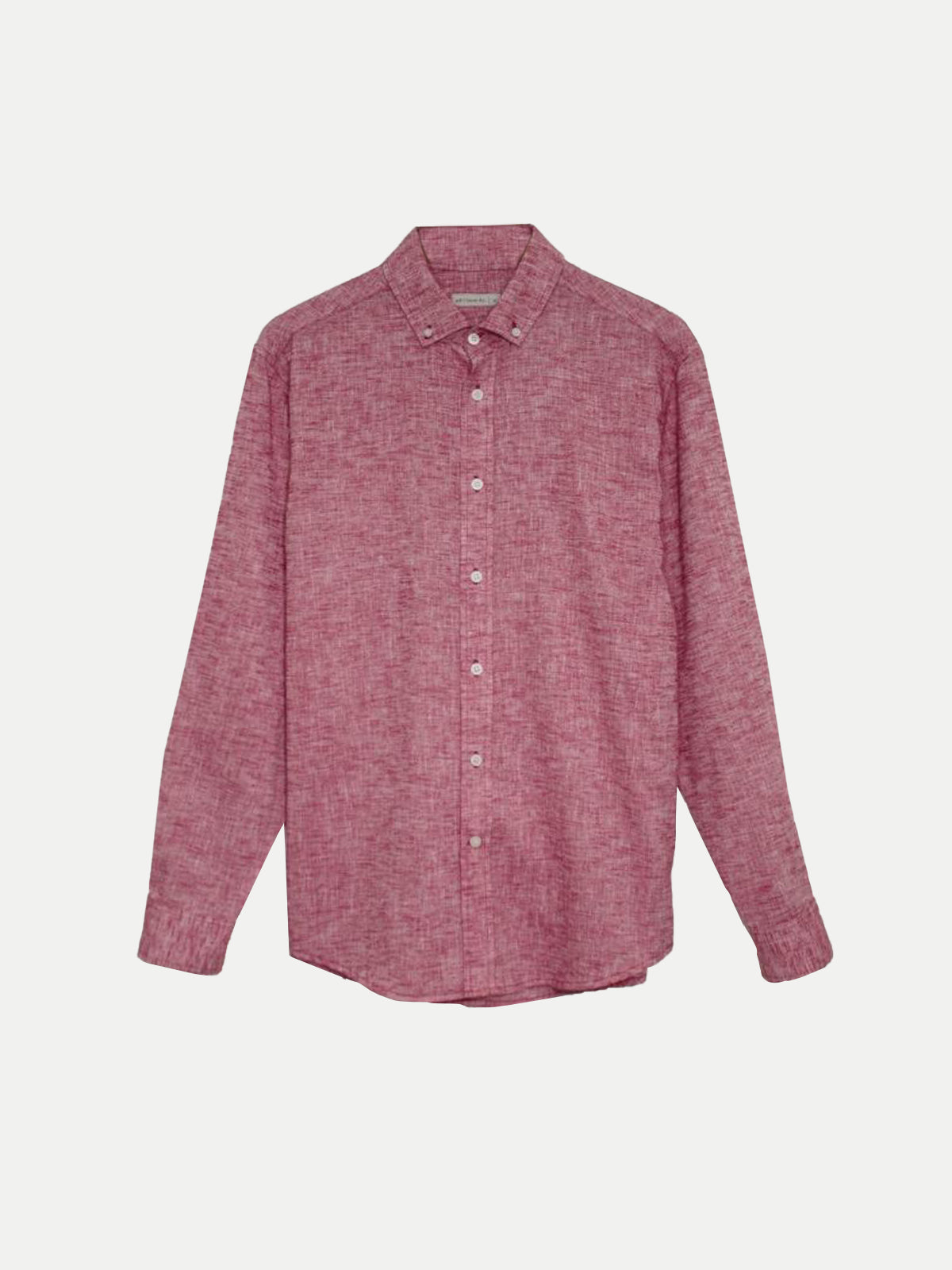 Camisa de Lino Look para Hombre - Manga Larga Pink