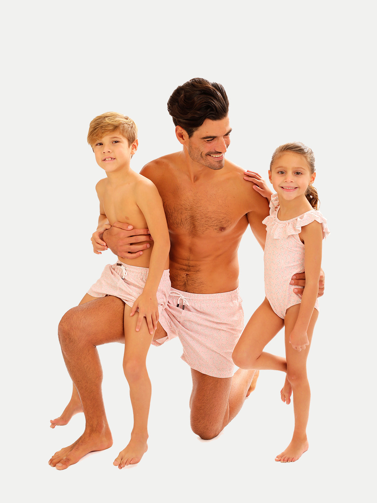 Traje de Baño Hombre - Bañador Plumelia Pink - Secado Rápido