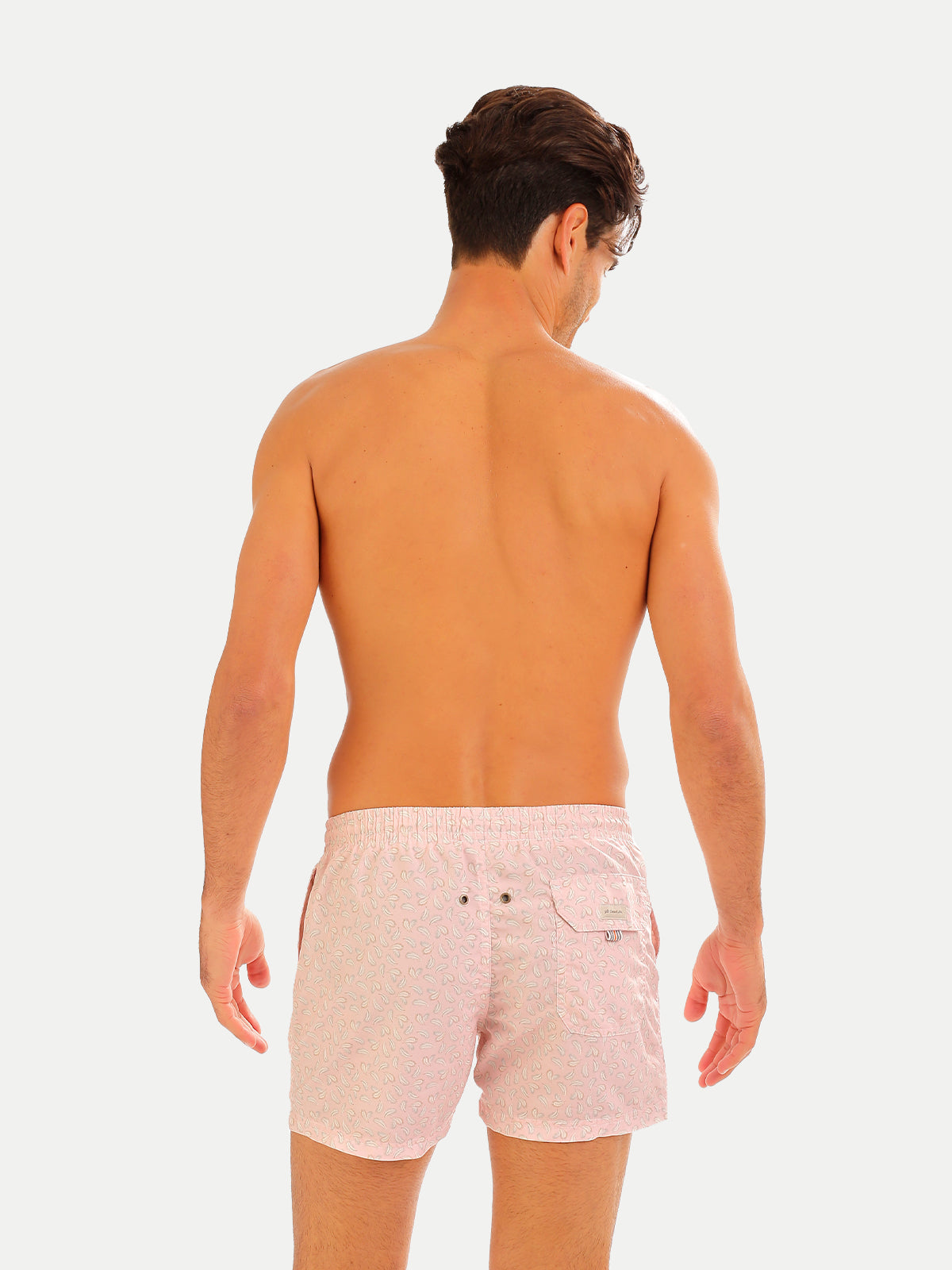 Traje de Baño Hombre - Bañador Plumelia Pink - Secado Rápido