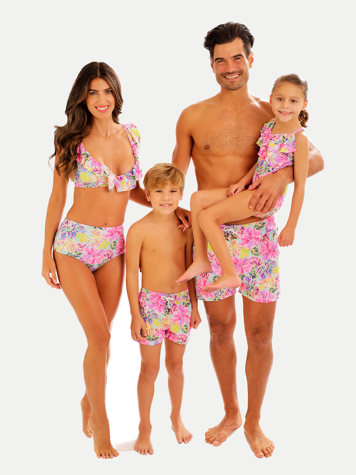 Traje de Baño Niño - Bañador Retro Floral - Secado Rápido