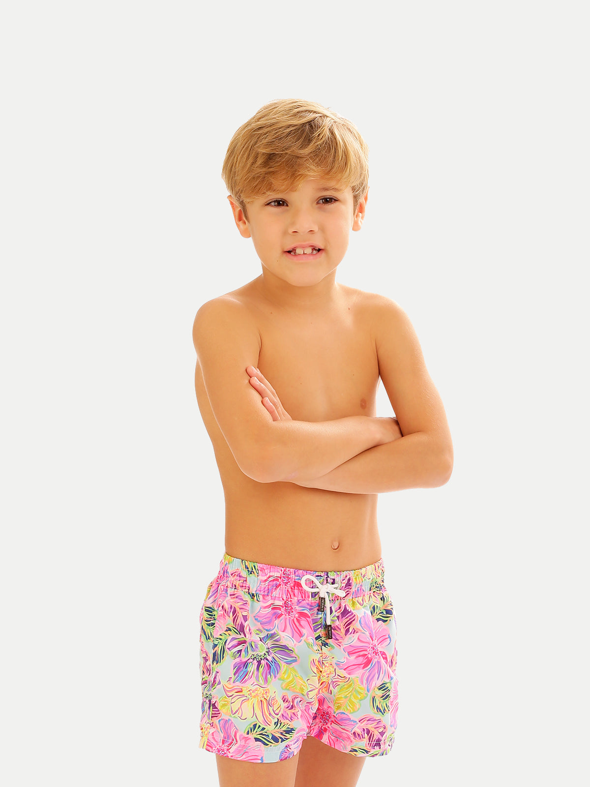 Traje de Baño Niño - Bañador Retro Floral - Secado Rápido