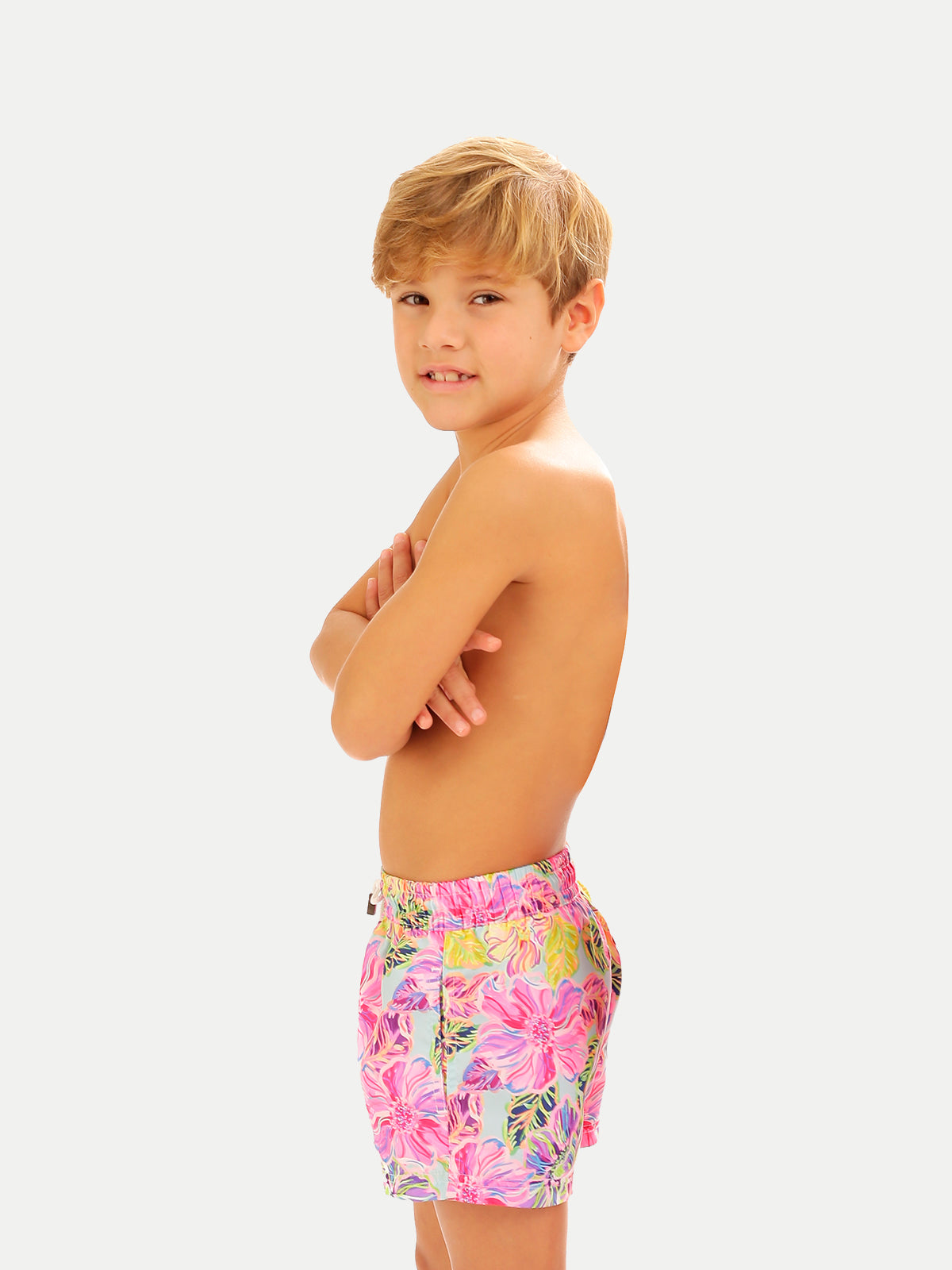 Traje de Baño Niño - Bañador Retro Floral - Secado Rápido