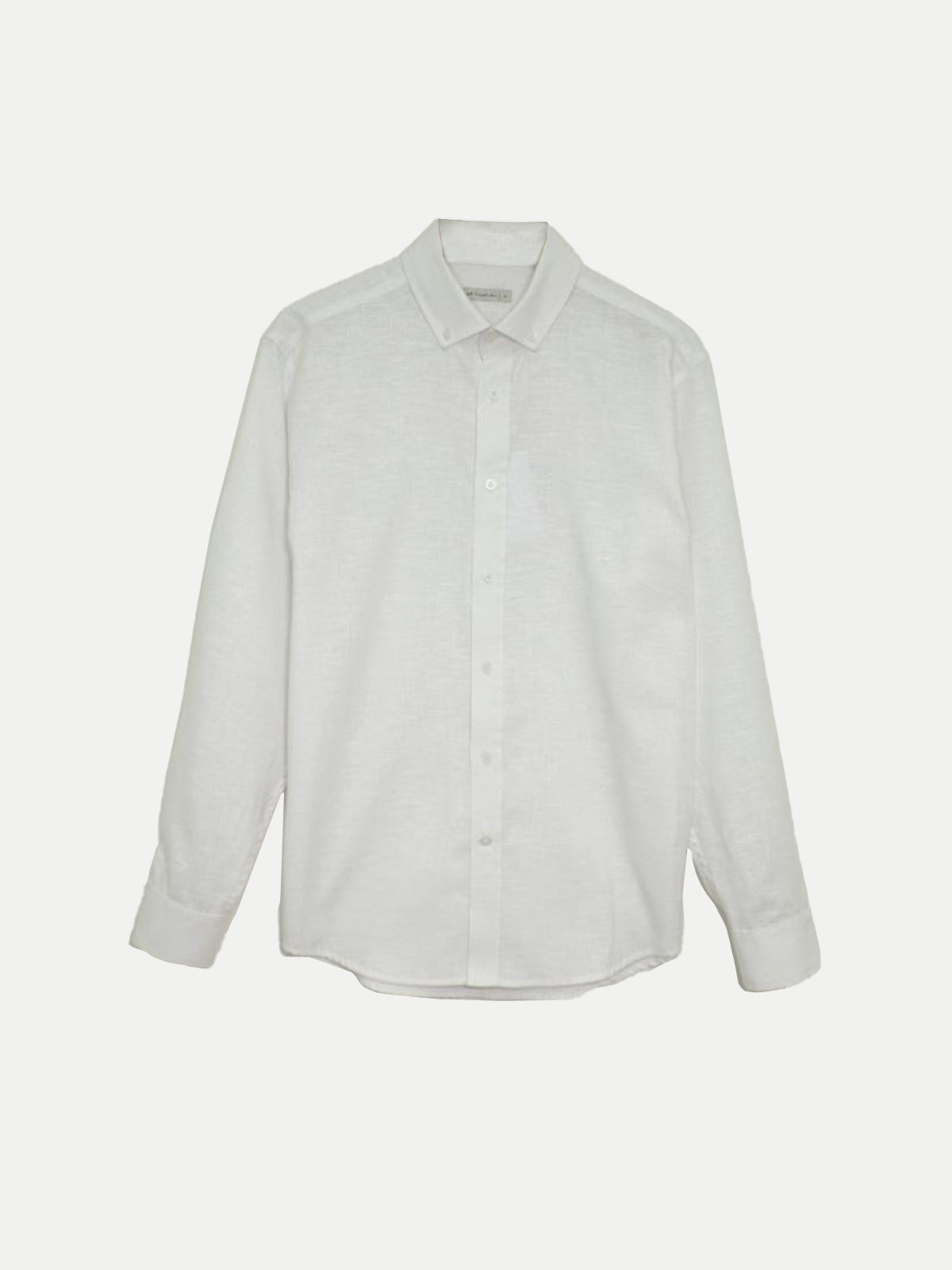 Camisa de Lino Look para Hombre - Manga Larga White